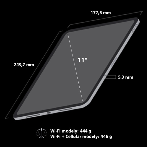 iPad Pro M4_11 Dimensions